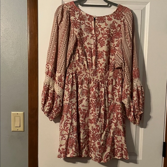 Sincerely Jules -Pink and Cream Long Sleeve Dress - Picture 3 of 6